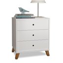 Ver imagem 3 de CRIADO MESA DE CABECEIRA 3 GAVETAS BRANCO