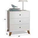 Ver imagem 2 de CRIADO MESA DE CABECEIRA 3 GAVETAS BRANCO