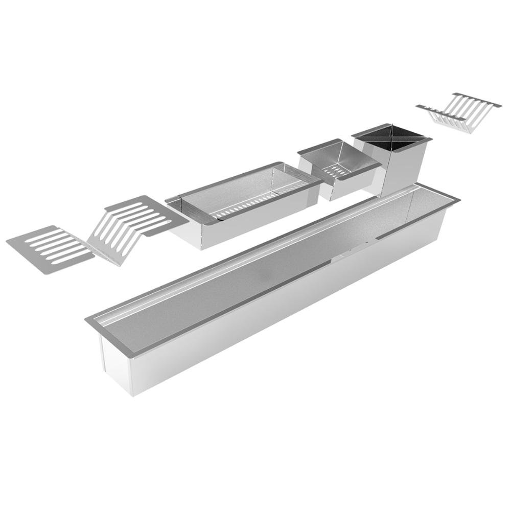 Calha Úmida Escorredor de Louça Gourmet Saro CL90 Inox - 2