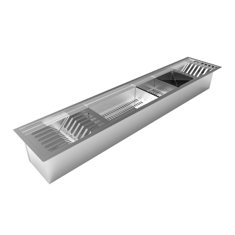 Calha Úmida Escorredor de Louça Gourmet Saro CL90 Inox - 1