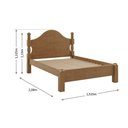 Ver imagem 2 de Conjunto Quarto Casal Ouro Freijó Guarda Roupa 5 Portas Cômoda Cama Mesas Finestra