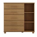 Ver imagem 3 de Conjunto Quarto Casal Ouro Freijó Guarda Roupa 5 Portas Cômoda Cama Mesas Finestra