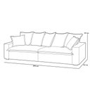 Ver imagem 3 de Sofá 3 Lugares para Sala de Estar Living 260cm Arbane L06 Linho Mescla - Lyam Decor