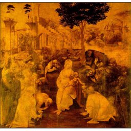 Quadro Leonardo da Vinci A Adoração dos Magos c/Vidro:Branco - 4