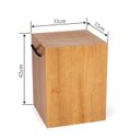 Ver imagem 2 de Banco Madeira 32,5x42x32,5cm Maciça Joy