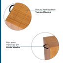 Ver imagem 4 de Banco Madeira 32,5x42x32,5cm Maciça Joy Bege/Mel