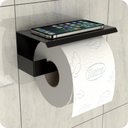 Ver imagem 5 de Kit Acessórios Para Banheiro Com Adesivo 4 Peças Preto ELG