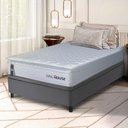 Ver imagem 1 de Conjunto Box Baú Cinza Luanda Branco Espuma D28 Solteiro 88x188x69 - King House