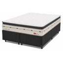 Ver imagem 1 de Cama Box King Orion Pillow Top Molas Ensacadas Tecido Malha Preto e Branco Herval