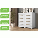 Ver imagem 2 de Cômoda Nalu 8 Gavetas Branco ACP Móveis 100%MDF