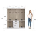 Ver imagem 5 de Guarda Roupa Solteiro 6 Portas 1 Porta 1 Gaveta Marbella Móveis Doripel