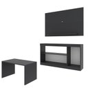 Ver imagem 3 de Conjunto Sala de Estar Dumont com Painel Para TV até 42 Polegadas Rack com 3 Nichos e Mesa de Centro Yescasa