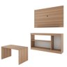 Conjunto Sala de Estar Dumont com Painel Para TV até 42 Polegadas Rack com 3 Nichos e Mesa de Centro - 3