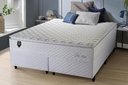 Ver imagem 1 de Conjunto Cama Box King Size New Moon 193x203x66 Branco C/ Molas Ensacadas