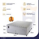 Ver imagem 3 de Conjunto Cama Box King Size New Moon 193x203x66 Branco C/ Molas Ensacadas
