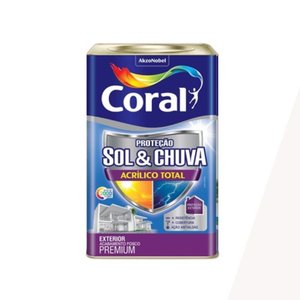 Tinta Acrílica Coral Premium Sol e Chuva Branca 18 Litros