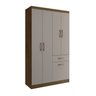 Guarda Roupa Solteiro 4 Portas 1 Porta Basculante 1 Gaveta Marbella Doripel - 3