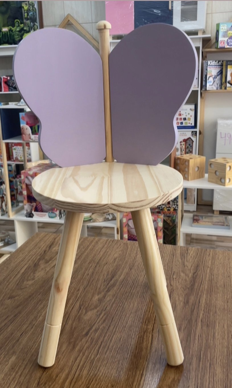 Cadeira de Borboleta Colorida Fábrica de Casinha Branco - 2