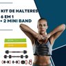 Kit 2 Mini Band + Kit de Halteres 6 em 1 até 30kg Preto Ahead - 4
