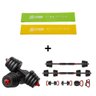 Kit 2 Mini Band + Kit de Halteres 6 em 1 até 30kg Preto Ahead - 2