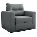 Ver imagem 4 de Sofá-Cama Porto 1 Lugar Suede Cinza 93x183cm com Abertura Frontal para Quarto e Sala