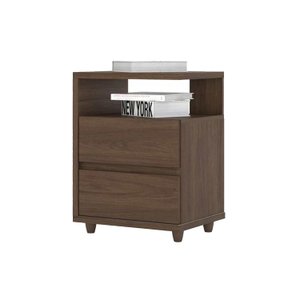 Mesa Cabeceira Infantil Campeche c/ 2 Gavetas Castanho - Henn