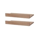 Ver imagem 1 de Kit 2 Prateleiras Porta Quadros 50 X 15cm Carvalho Suporte Invisível