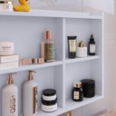 Ver imagem 7 de Espelheira Armário Banheiro Suspenso com Espelho 1 Porta Prateleira Organizadora Lavabo Luxo