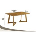 Ver imagem 3 de Conjunto Sala de Jantar 6 Lugares Karol Mesa e Cadeiras Madeira Maciça e Rattan Móveis Mix