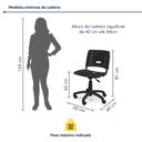 Ver imagem 4 de Kit 4 Cadeiras de Escritório Base Giratória Elo Preto