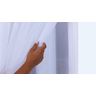 Cortina De Voil C/ Forro Blackout Tecido 5,00x2,70 Sala E Quarto Branco - 3