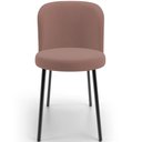 Ver imagem 3 de Kit 5 Cadeiras Sala de Jantar Estofada Gavi L02 Suede Rosê - Lyam Decor