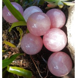 BOLA KIT COM 7 QUARTZO ROSA DE 4,1 A 4,9 CM PESO 984GR BOLAS DE 4,1 A 4,9 CM PESO 984GR - 2