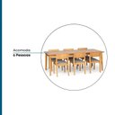 Ver imagem 5 de Mesa de Jantar 220x100cm Madeira Maciça Less Amêndoa