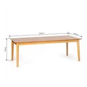 Ver imagem 3 de Mesa de Jantar 220x100cm Madeira Maciça Less Amêndoa