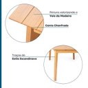 Ver imagem 4 de Mesa de Jantar 220x100cm Madeira Maciça Less Amêndoa