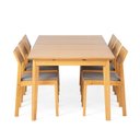 Ver mais imagens de Mesa de Jantar 220x100cm Madeira Maciça Less Amêndoa