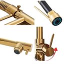 Ver imagem 3 de Torneira Gourmet Duo Dourada Bancada Cozinha Monocomando