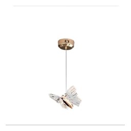 Pendente Borboleta Moderna Luminária Led Cabeceira Dourada Bivolt - 3