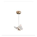 Ver imagem 3 de Pendente Borboleta Moderna Luminária Led Cabeceira Dourada Bivolt