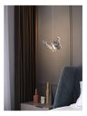 Ver imagem 5 de Pendente Borboleta Moderna Luminária Led Cabeceira Dourada Bivolt