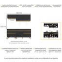 Ver imagem 4 de Armário de Cozinha Compacta 190cm com Leds Veneza Up Multimóveis V2030 Preto/Dourado