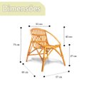 Ver imagem 6 de Cadeira Poltrona Fibra Natural Rattan Pequena Varanda Nat89