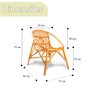 Cadeira Poltrona Fibra Natural Rattan Pequena Varanda Nat89 - 6