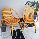 Ver imagem 4 de Cadeira Poltrona Fibra Natural Rattan Pequena Varanda NAT89