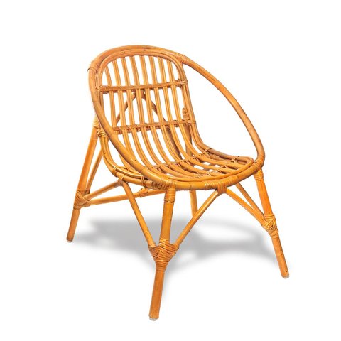 Cadeira Poltrona Fibra Natural Rattan Pequena Varanda NAT89