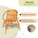 Ver imagem 5 de Cadeira Poltrona Fibra Natural Rattan Pequena Varanda Nat89