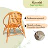 Cadeira Poltrona Fibra Natural Rattan Pequena Varanda Nat89 - 5