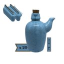 Ver imagem 1 de Kit 20 Jarra Porta Shoyu Sushi Azul Mesclado com Rolha Prattos