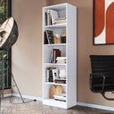 Ver imagem 1 de Estante de Livros 52CMX177CM 5 Nichos Laca Palermo Branco